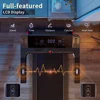 Folding Treadmill with App Control and 12 Preset Programs Space-Saving Exercise Machine for Home Use