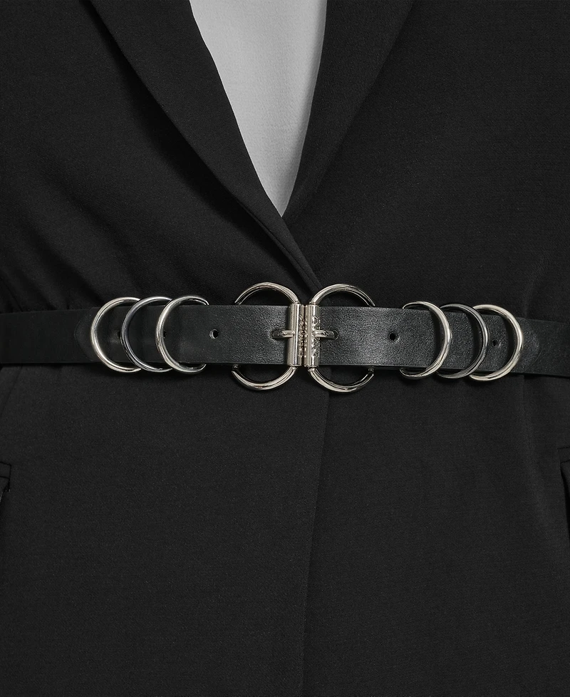 Dkny Plus Belted Notched-Collar Crepe Vest
