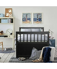 Captain s Bed with Pull-Out Trundle and 3 Storage Drawers for Kids or Guest Room