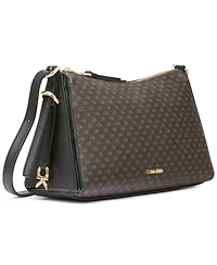 Calvin Klein Mandy Mini Signature Top Zipper Crossbody