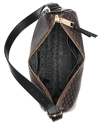 Calvin Klein Mandy Mini Signature Top Zipper Shoulder Bag