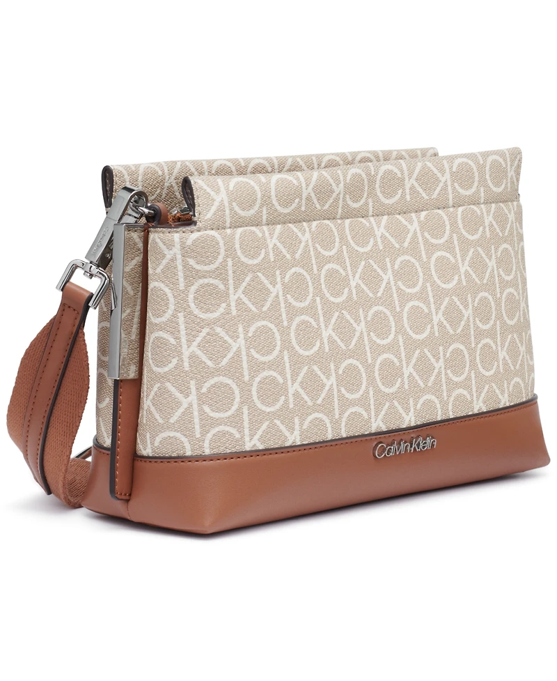 Calvin Klein Bianca Signature Adjustable Crossbody Bag