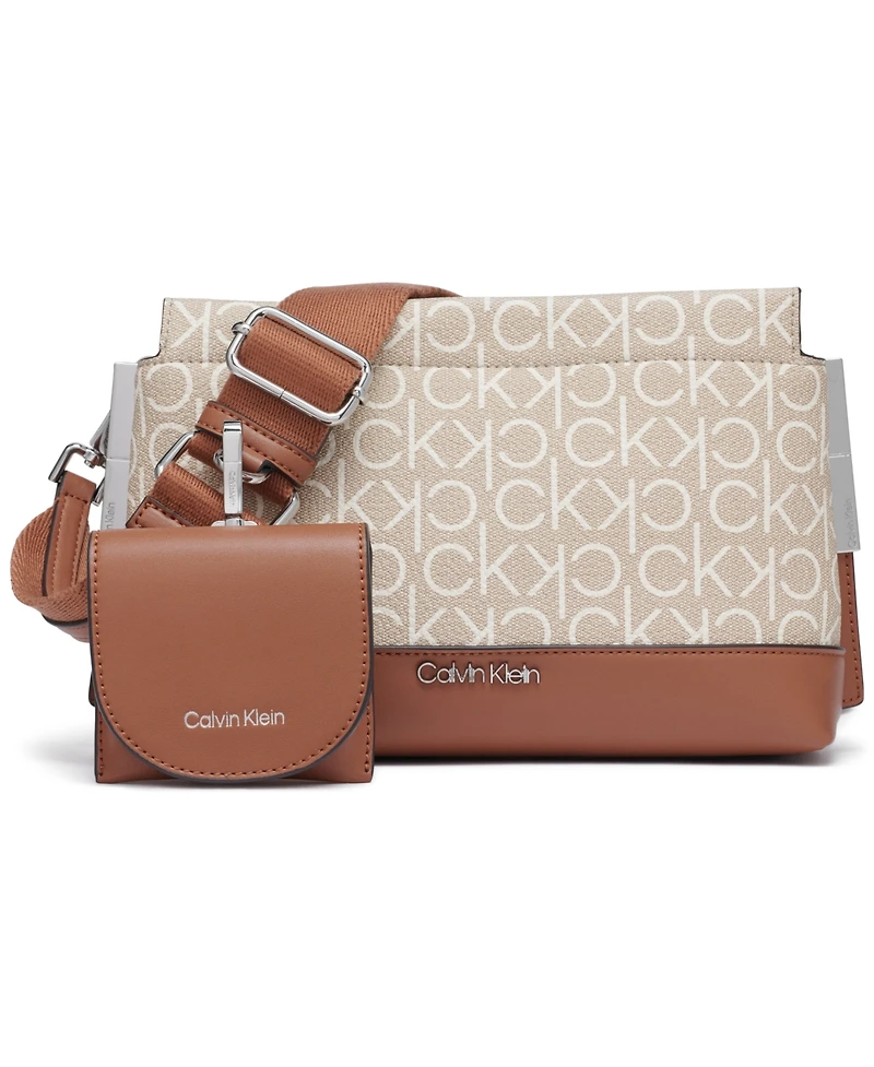 Calvin Klein Bianca Signature Adjustable Crossbody Bag