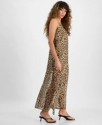 Bar Iii Women's Printed Mesh Overlay Maxi Dress, Exclusively at Macy's