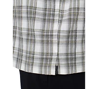 Liverpool Los Angeles Men's Short Sleeve Plaid Button-Front Shirt