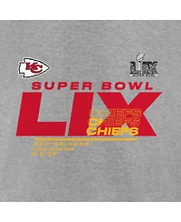 Fanatics Men's Heather Gray Kansas City Chiefs Super Bowl Lix Long Sleeve T-Shirt
