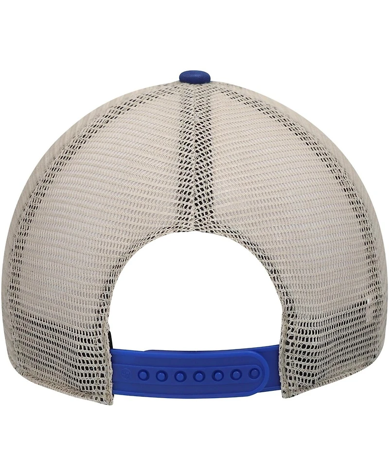 '47 Brand Men's Royal/Natural Los Angeles Rams Four Stroke Clean Up Snapback Hat