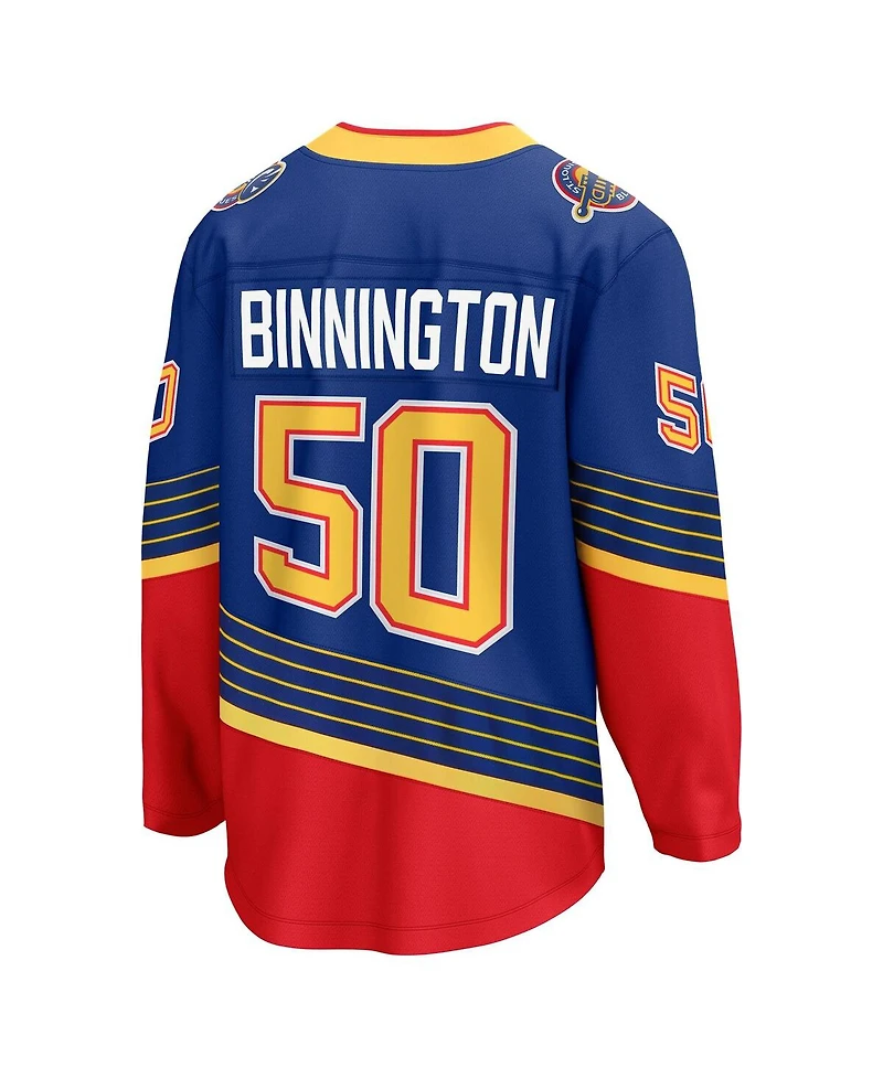 Fanatics Men's Jordan Binnington Royal St. Louis Blues Alternate Premier Breakaway Player Jersey