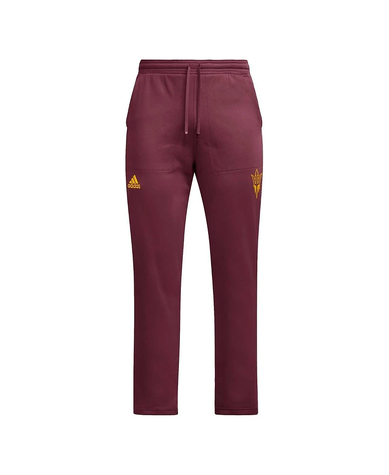Adidas Men's Maroon Arizona State Sun Devils Open Hem Aeroready Pants