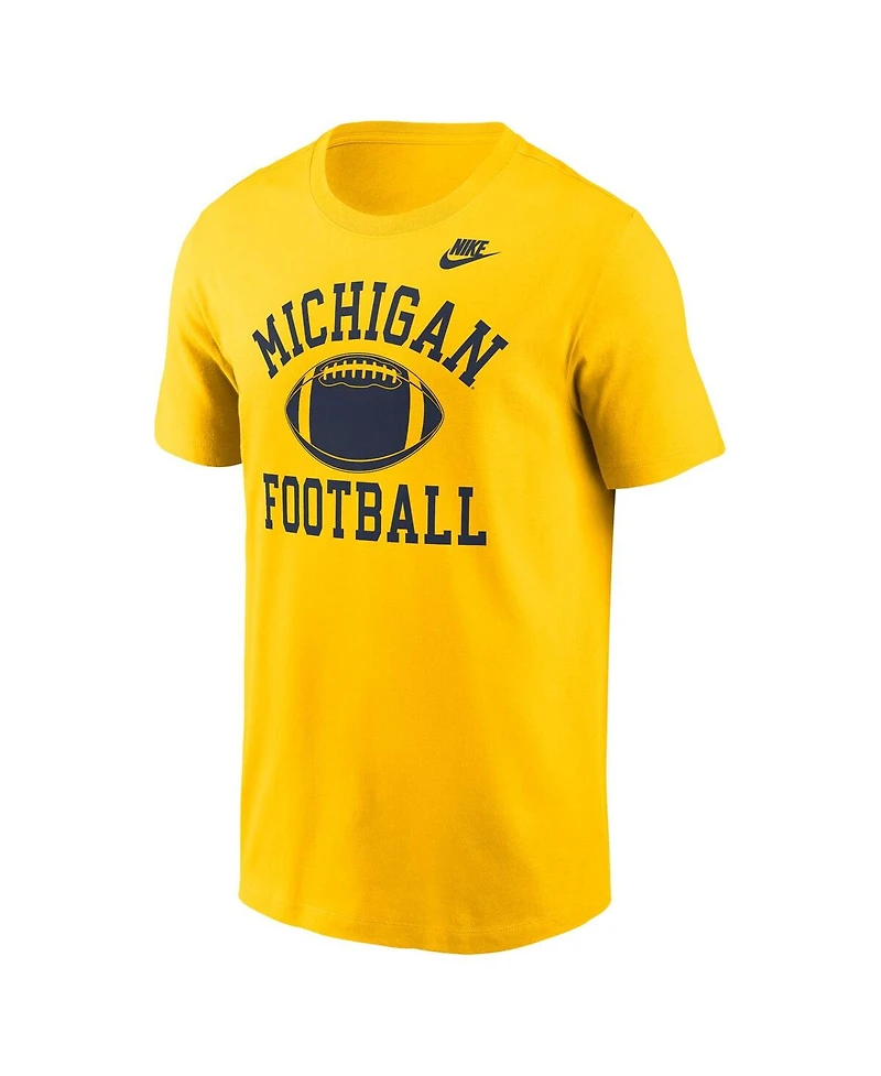 Nike Men's Maize Michigan Wolverines Legacy Football Icon T-Shirt