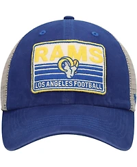 '47 Brand Men's Royal/Natural Los Angeles Rams Four Stroke Clean Up Snapback Hat