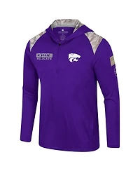 Colosseum Men's Purple Kansas State Wildcats Oht Military Appreciation Quarter-Zip Hoodie Jacket