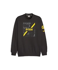 Puma Men's Black Borussia Dortmund FtblCore Graphic Pullover Sweatshirt