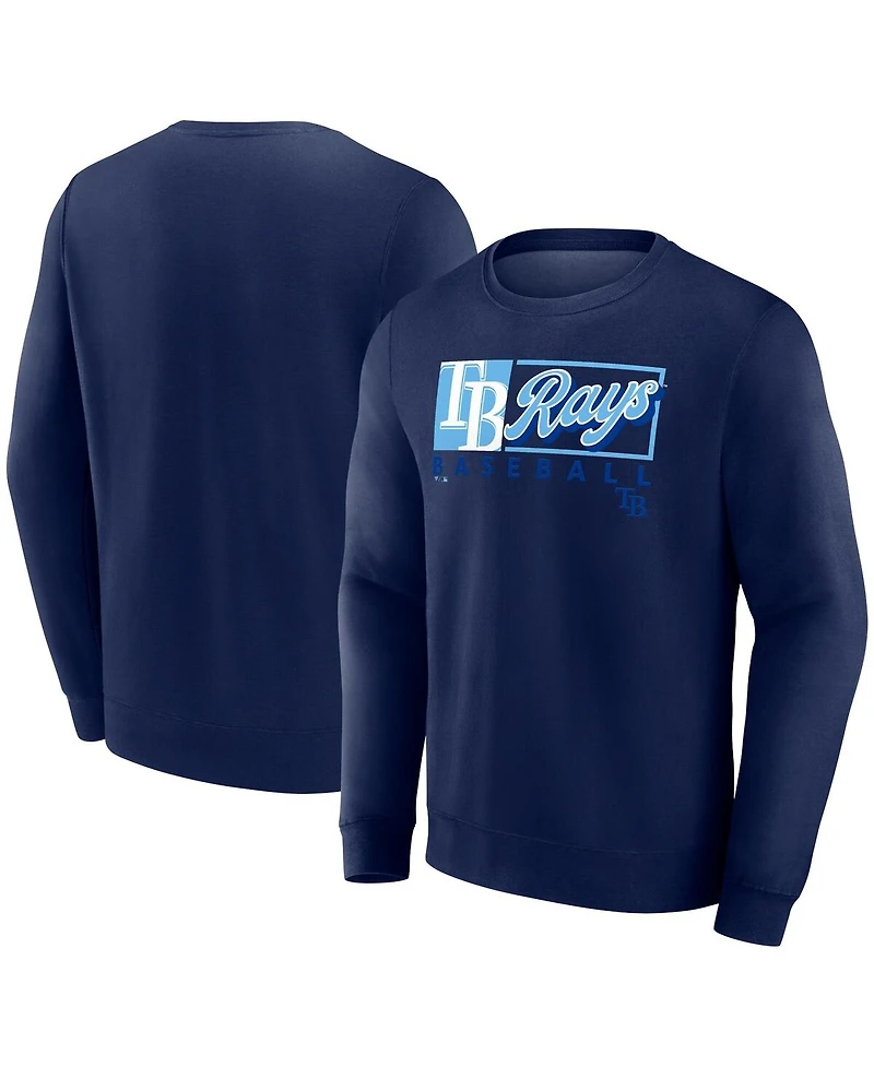 Fanatics Men's Navy Tampa Bay Rays Focus Fleece Pullover Sweatshirt