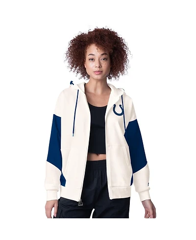 Starter Women's White Indianapolis Colts Scrimmage Full-Zip Hoodie