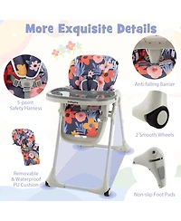 Gouun 3-In-1 Convertible Baby High Chair for