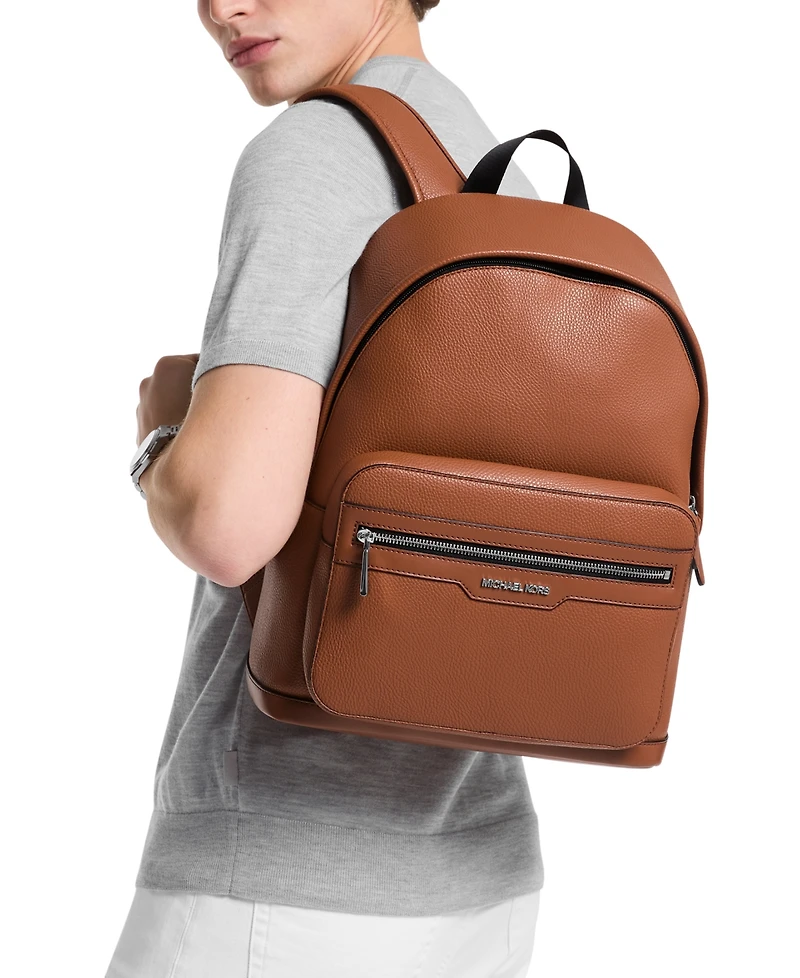 Michael Kors Men's Malone Leather Logo Backpack
