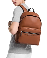 Michael Kors Men's Malone Leather Logo Backpack