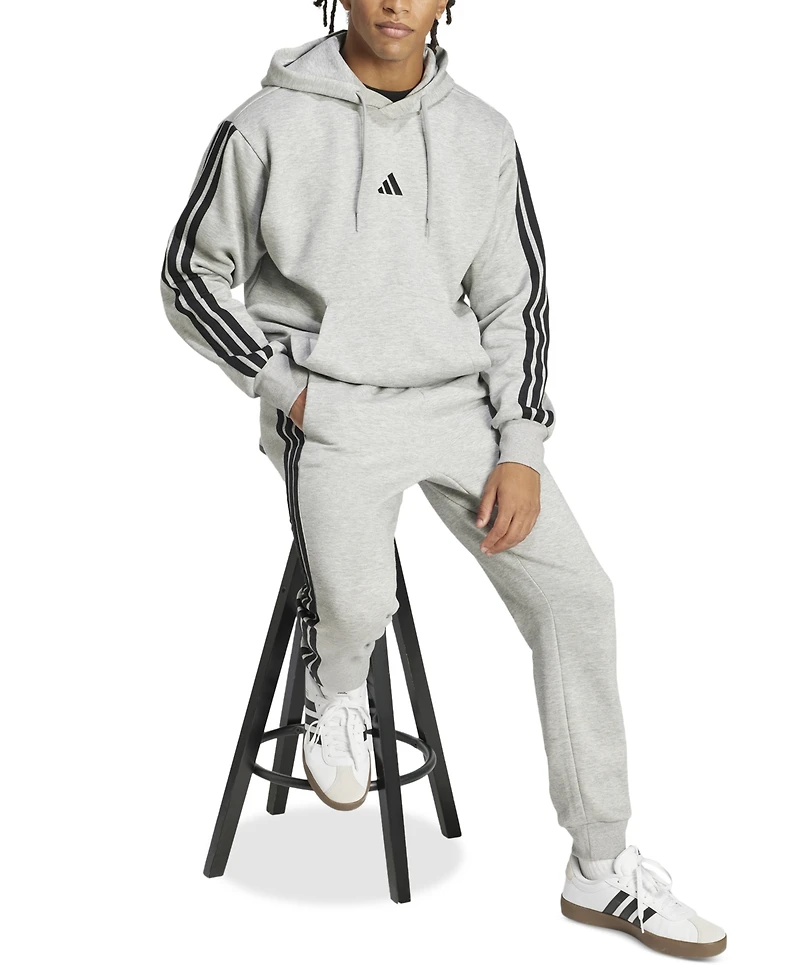 adidas Men's Essential Three Stripes Fleece Hoodie