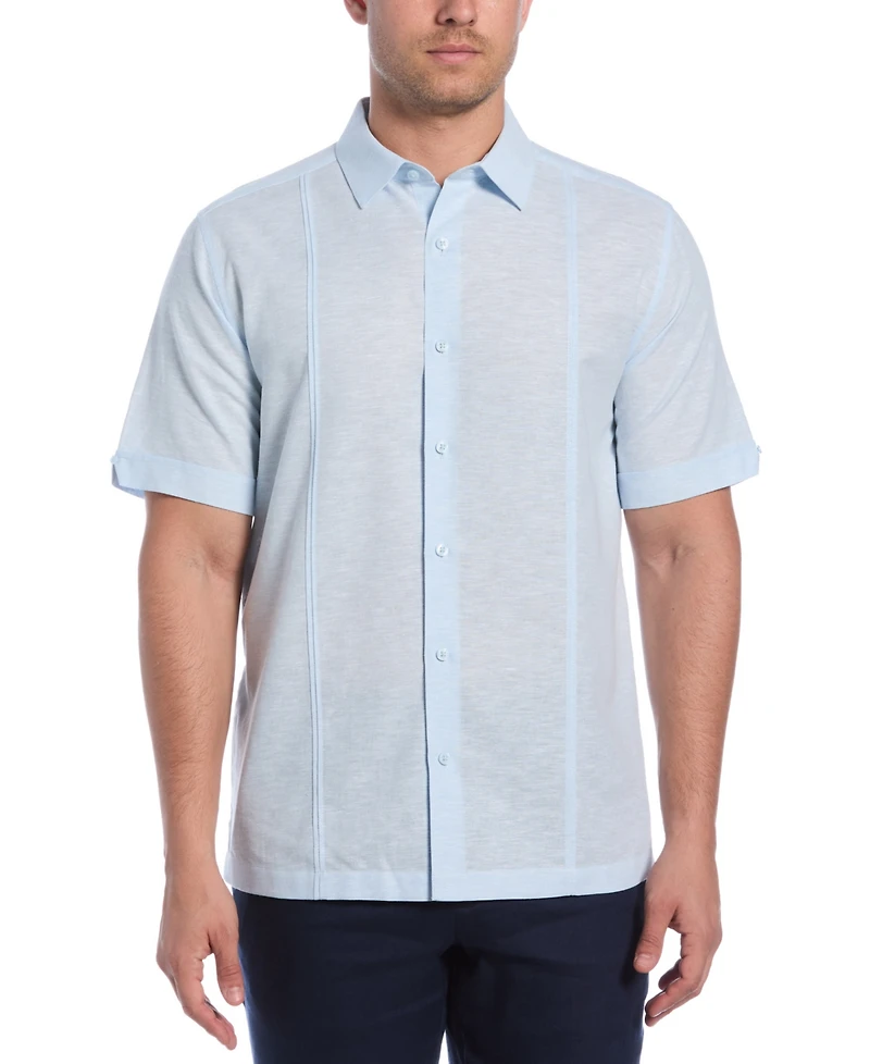 Cubavera Men's Classic-Fit Linen Blend Short Sleeve Button-Front Shirt