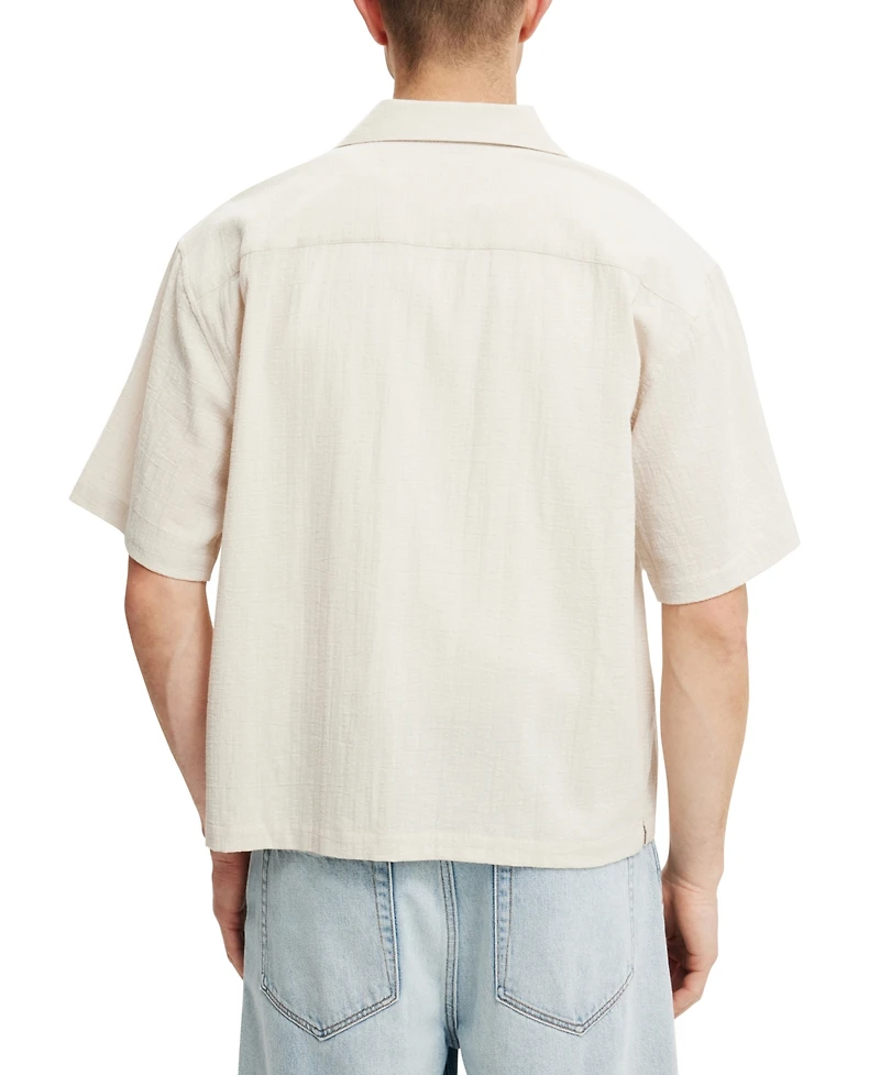 Cotton On Men's Riviera Box Fit Short Sleeve Shirt