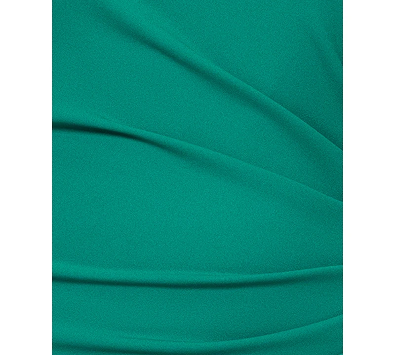 Xscape Plus Ruffled Off-The-Shoulder Midi Dress