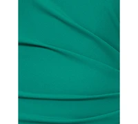 Xscape Plus Ruffled Off-The-Shoulder Midi Dress