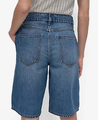 Dkny Women's Denim Bermuda Shorts