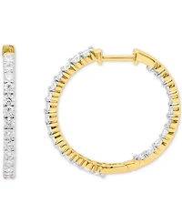 Forever Grown Diamonds Lab Diamond Hoop Earrings (2 ct. t.w.) Sterling Silver or 14K Gold-Plated