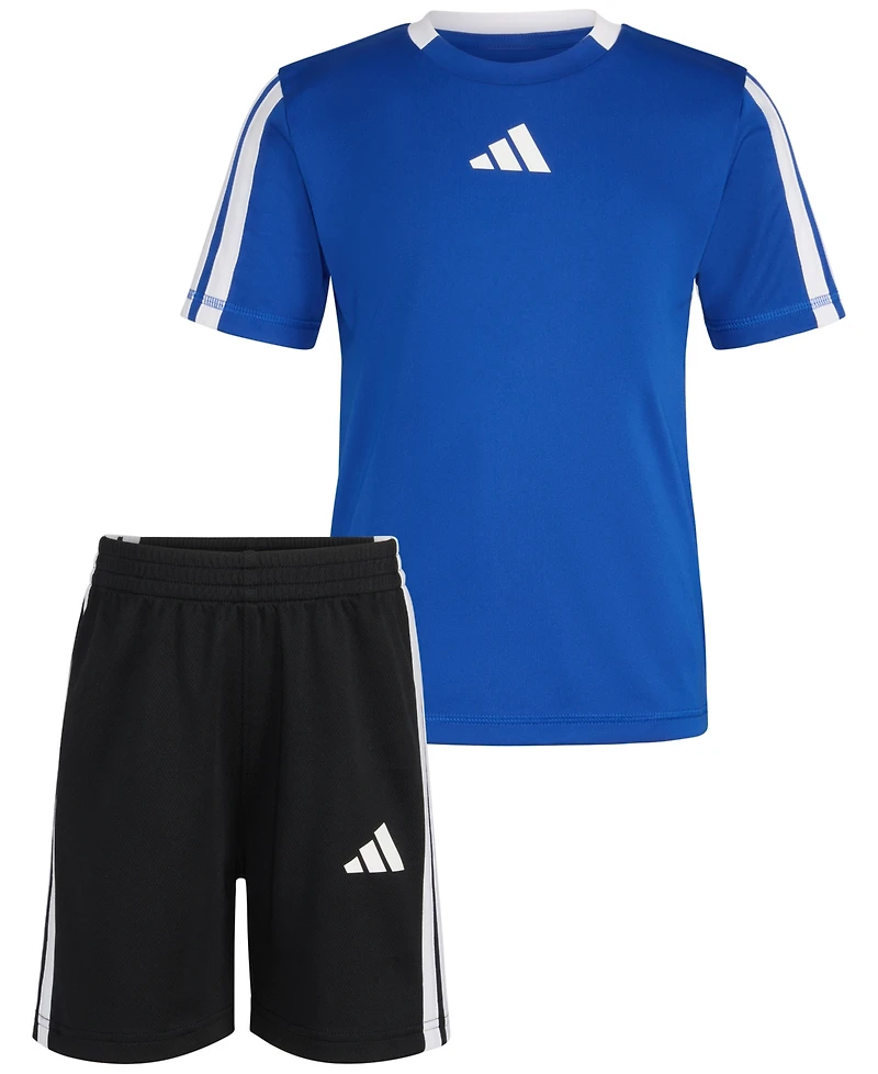 adidas Toddler & Little Boys Short-Sleeve Soccer T-Shirt Shorts, 2 Piece Set