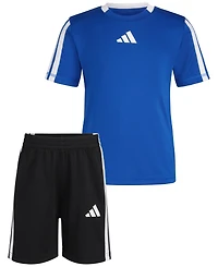 adidas Toddler & Little Boys Short-Sleeve Soccer T-Shirt Shorts, 2 Piece Set
