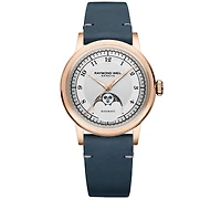 Raymond Weil Women's Millesime Automatic Moon Phase Silver Dial Watch 35mm