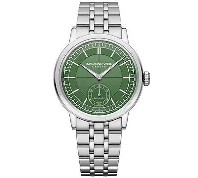 Raymond Weil Men's Swiss Automatic Millesime Small Seconds Stainless Steel Bracelet Watch 40mm