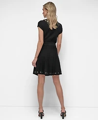 Dkny Women's Knit Grommet Skirt