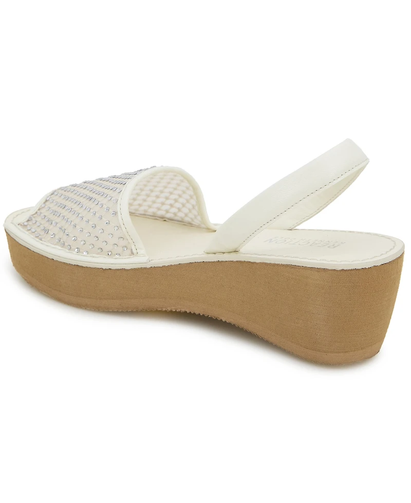 Kenneth Cole Reaction Women's Fine Glass Mesh Wedge Sandals