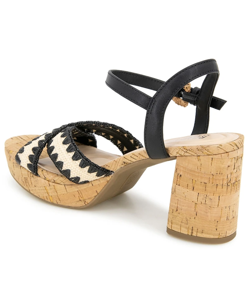 Kenneth Cole Reaction Women's Reeva Raffia Platform Dress Sandals