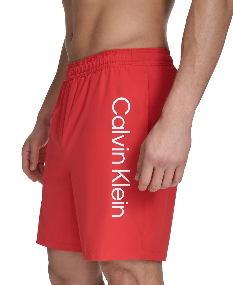 Calvin Klein Men's Regular-Fit Quick-Dry 5" Swim Trunks with Compression Short Liner