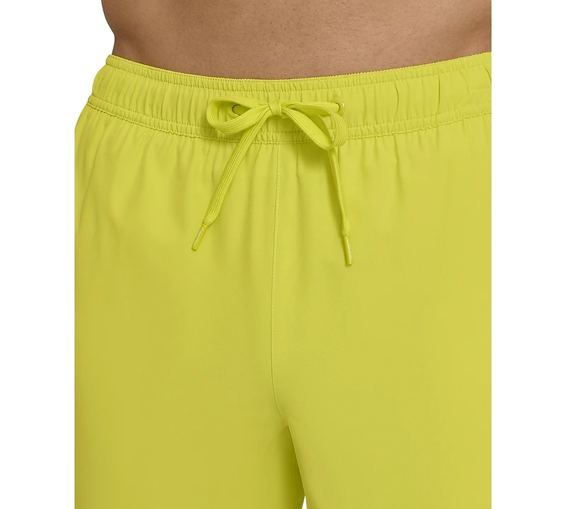 Calvin Klein Men's Core Euro Regular-Fit Quick-Dry 5" Swim Trunks with Compression Short Liner