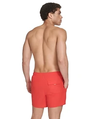 Calvin Klein Men's Core Euro Regular-Fit Quick-Dry 5" Swim Trunks with Compression Short Liner