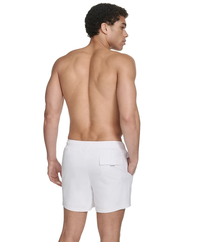 Calvin Klein Men's Core Euro Regular-Fit Quick-Dry 5" Swim Trunks with Compression Short Liner