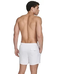 Calvin Klein Men's Core Euro Regular-Fit Quick-Dry 5" Swim Trunks with Compression Short Liner