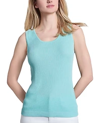 Jones New York Women's Sutton Ribbed Scoop-Neck Tank Top