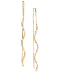 Twisted Threader Earrings in 10k Yellow Gold