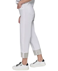 Karl Lagerfeld Paris Women's Crystal-Cuff Jeans
