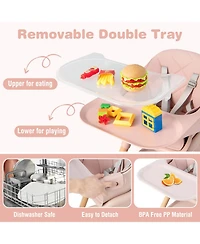 Gouun 6-in-1 Baby High Chair with Removable Dishwasher and Safe Tray
