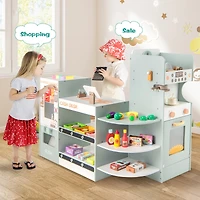 Kids Grocery Store Playset Pretend Play Supermarket for Creative Fun