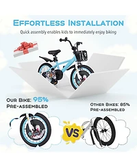 Kids Bike with Adjustable Handlebar and Saddle Perfect Bicycle for Children Aged 4-8 Years Old