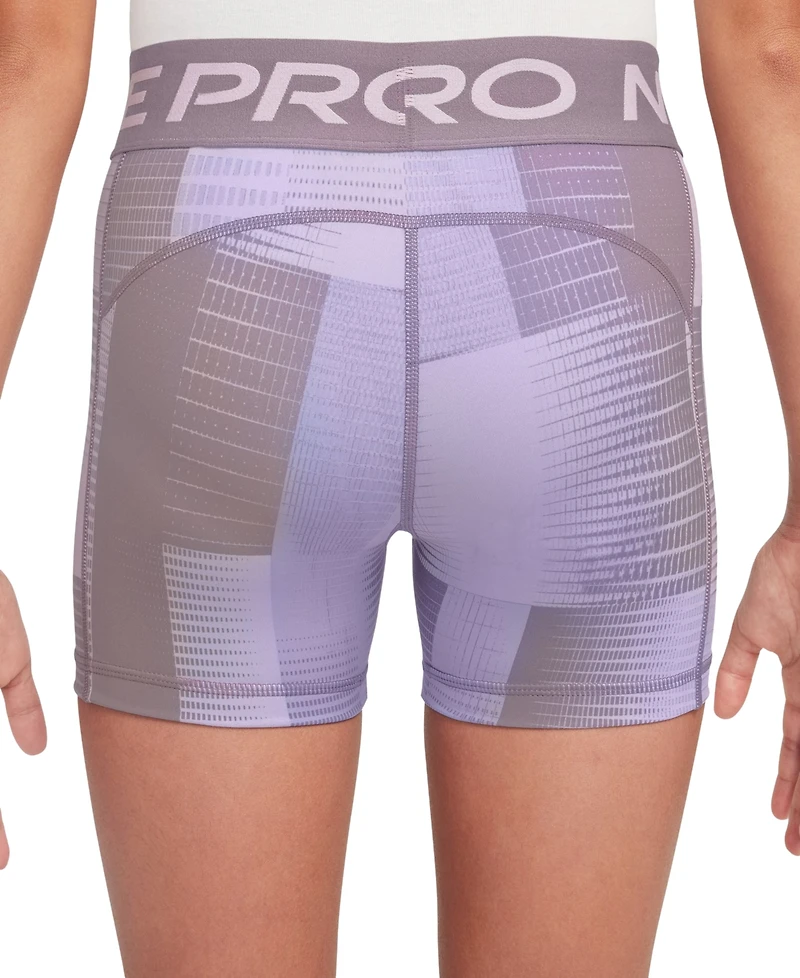 Nike Big Girls Pro Dri-fit Printed 5" Shorts