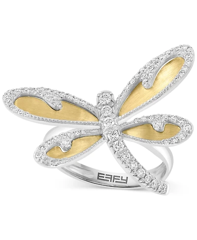 Effy Diamond Dragonfly Ring (1/2 ct. t.w.) in 14k Two-Tone Gold
