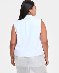 Bar Iii Trendy Plus Cropped Vest, Exclusively at Macy's
